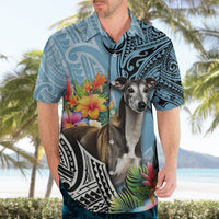 Polynesian Greyhound Hawaiian Shirt Polynesian Pattern And Greyhound - Wonder Print Shop