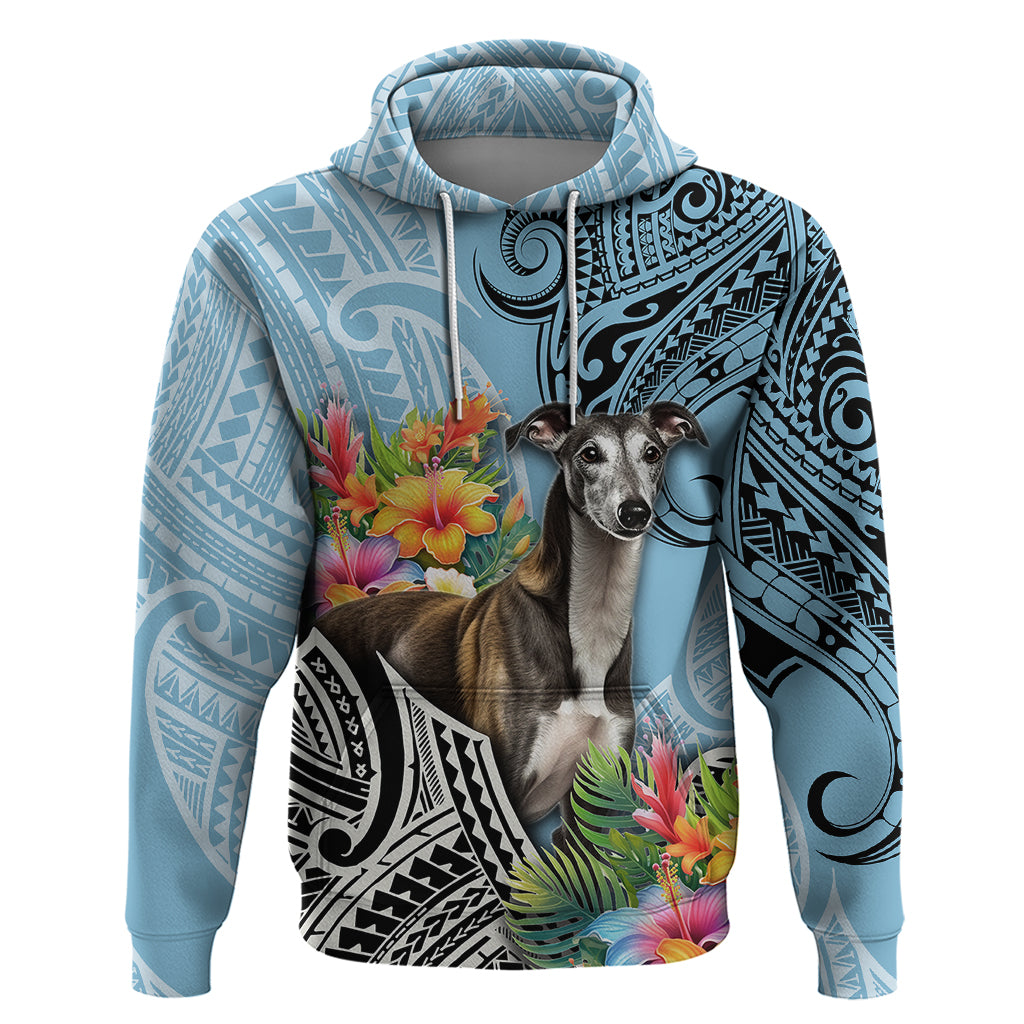 Polynesian Greyhound Hoodie Polynesian Pattern And Greyhound - Wonder Print Shop