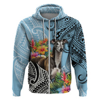 Polynesian Greyhound Hoodie Polynesian Pattern And Greyhound - Wonder Print Shop