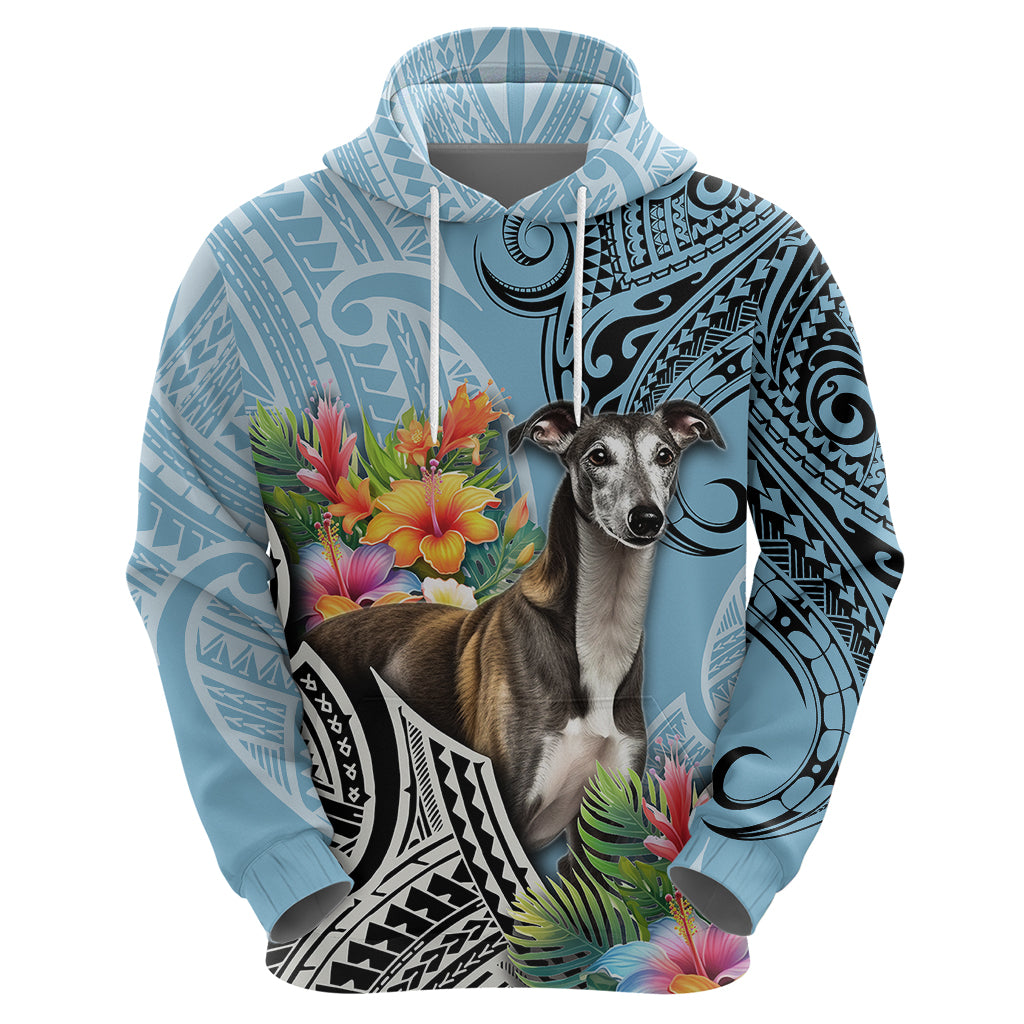 Polynesian Greyhound Hoodie Polynesian Pattern And Greyhound - Wonder Print Shop