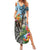 Polynesian Greyhound Summer Maxi Dress Polynesian Pattern And Greyhound - Wonder Print Shop