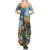 Polynesian Greyhound Summer Maxi Dress Polynesian Pattern And Greyhound - Wonder Print Shop