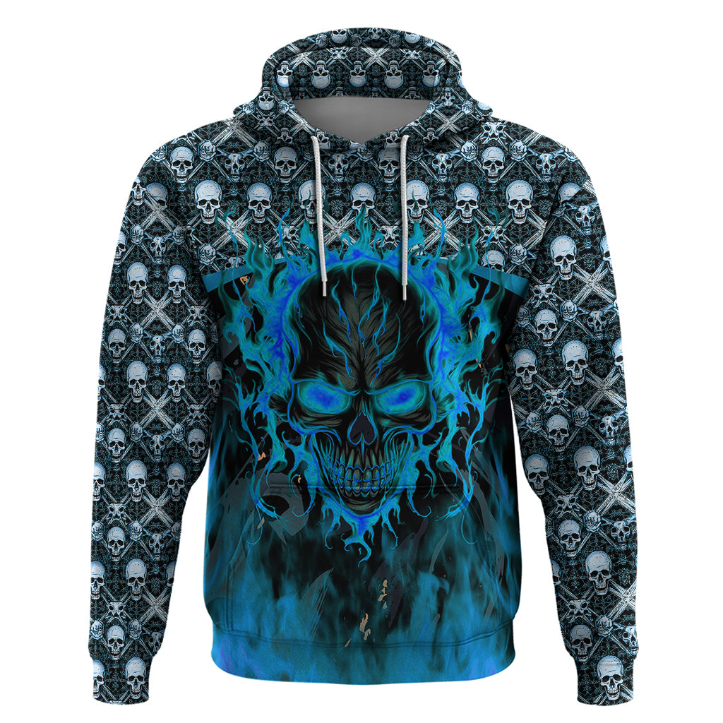 Fire Skull Hoodie Of Course I'm Going To Hell I'm Just Here To Pick You Up - Wonder Print Shop