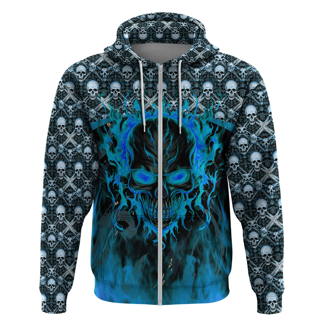 Fire Skull Hoodie Of Course I'm Going To Hell I'm Just Here To Pick You Up - Wonder Print Shop