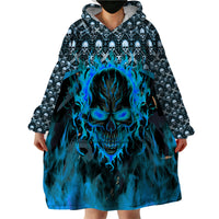 Fire Skull Wearable Blanket Hoodie Of Course I'm Going To Hell I'm Just Here To Pick You Up - Wonder Print Shop