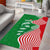 Germany Heligoland Area Rug with Fish Illustration and Red Green Wave - Wonder Print Shop