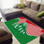 Germany Heligoland Area Rug with Fish Illustration and Red Green Wave - Wonder Print Shop