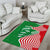 Germany Heligoland Area Rug with Fish Illustration and Red Green Wave - Wonder Print Shop