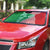 Germany Heligoland Auto Sun Shade with Fish Illustration and Red Green Wave - Wonder Print Shop