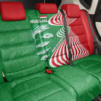 Germany Heligoland Back Car Seat Cover with Fish Illustration and Red Green Wave - Wonder Print Shop
