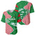 Germany Heligoland Baseball Jersey with Fish Illustration and Red Green Wave - Wonder Print Shop