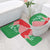 Germany Heligoland Bathroom Set with Fish Illustration and Red Green Wave - Wonder Print Shop