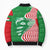 Germany Heligoland Bomber Puffer Jacket with Fish Illustration and Red Green Wave - Wonder Print Shop