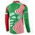 Germany Heligoland Button Sweatshirt with Fish Illustration and Red Green Wave - Wonder Print Shop
