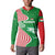Germany Heligoland Button Sweatshirt with Fish Illustration and Red Green Wave - Wonder Print Shop