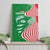 Germany Heligoland Canvas Wall Art with Fish Illustration and Red Green Wave - Wonder Print Shop