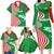 Germany Heligoland Family Matching Long Sleeve Bodycon Dress and Hawaiian Shirt with Fish Illustration and Red Green Wave - Wonder Print Shop