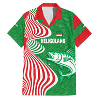 Germany Heligoland Family Matching Mermaid Dress and Hawaiian Shirt with Fish Illustration and Red Green Wave - Wonder Print Shop