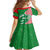 Germany Heligoland Family Matching Off The Shoulder Long Sleeve Dress and Hawaiian Shirt with Fish Illustration and Red Green Wave - Wonder Print Shop