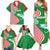 Germany Heligoland Family Matching Summer Maxi Dress and Hawaiian Shirt with Fish Illustration and Red Green Wave - Wonder Print Shop