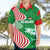 Germany Heligoland Hawaiian Shirt with Fish Illustration and Red Green Wave - Wonder Print Shop