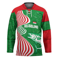 Germany Heligoland Hockey Jersey with Fish Illustration and Red Green Wave - Wonder Print Shop