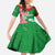 Germany Heligoland Kid Short Sleeve Dress with Fish Illustration and Red Green Wave - Wonder Print Shop