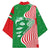 Germany Heligoland Kimono with Fish Illustration and Red Green Wave - Wonder Print Shop
