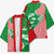 Germany Heligoland Kimono with Fish Illustration and Red Green Wave - Wonder Print Shop