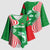 Germany Heligoland Kimono Sleeve Blouse with Fish Illustration and Red Green Wave - Wonder Print Shop