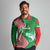 Germany Heligoland Long Sleeve Polo Shirt with Fish Illustration and Red Green Wave - Wonder Print Shop