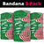 Germany Heligoland Neck Gaiter with Fish Illustration and Red Green Wave - Wonder Print Shop