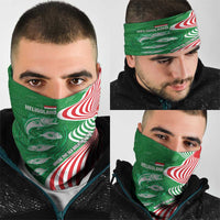 Germany Heligoland Neck Gaiter with Fish Illustration and Red Green Wave - Wonder Print Shop