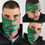 Germany Heligoland Neck Gaiter with Fish Illustration and Red Green Wave - Wonder Print Shop
