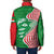 Germany Heligoland Padded Jacket with Fish Illustration and Red Green Wave - Wonder Print Shop
