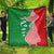 Germany Heligoland Quilt with Fish Illustration and Red Green Wave - Wonder Print Shop