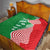Germany Heligoland Quilt with Fish Illustration and Red Green Wave - Wonder Print Shop