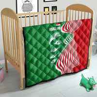 Germany Heligoland Quilt with Fish Illustration and Red Green Wave - Wonder Print Shop