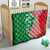 Germany Heligoland Quilt with Fish Illustration and Red Green Wave - Wonder Print Shop
