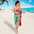 Germany Heligoland Sarong with Fish Illustration and Red Green Wave - Wonder Print Shop