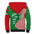Germany Heligoland Sherpa Hoodie with Fish Illustration and Red Green Wave - Wonder Print Shop