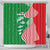 Germany Heligoland Shower Curtain with Fish Illustration and Red Green Wave - Wonder Print Shop