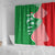 Germany Heligoland Shower Curtain with Fish Illustration and Red Green Wave - Wonder Print Shop