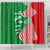Germany Heligoland Shower Curtain with Fish Illustration and Red Green Wave - Wonder Print Shop