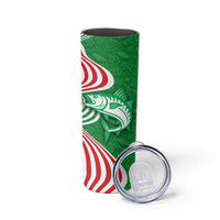 Germany Heligoland Skinny Tumbler with Fish Illustration and Red Green Wave - Wonder Print Shop