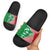 Germany Heligoland Slide Sandals with Fish Illustration and Red Green Wave - Wonder Print Shop