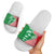 Germany Heligoland Slide Sandals with Fish Illustration and Red Green Wave - Wonder Print Shop