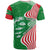 Germany Heligoland T Shirt with Fish Illustration and Red Green Wave - Wonder Print Shop