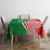 Germany Heligoland Tablecloth with Fish Illustration and Red Green Wave - Wonder Print Shop