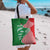 Germany Heligoland Tote Bag with Fish Illustration and Red Green Wave - Wonder Print Shop